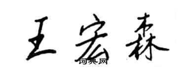 王正良王宏森行书个性签名怎么写