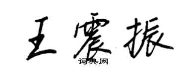 王正良王震振行书个性签名怎么写