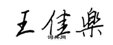 王正良王佳乐行书个性签名怎么写