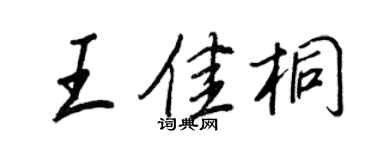 王正良王佳桐行书个性签名怎么写