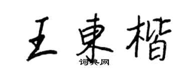 王正良王东楷行书个性签名怎么写