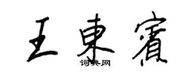 王正良王东宾行书个性签名怎么写