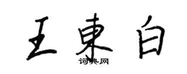 王正良王东白行书个性签名怎么写