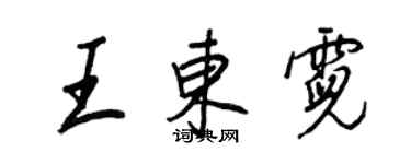 王正良王东霓行书个性签名怎么写