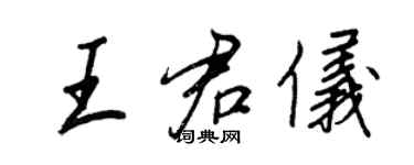 王正良王君仪行书个性签名怎么写