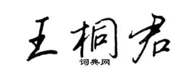 王正良王桐君行书个性签名怎么写