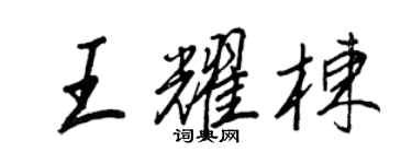王正良王耀栋行书个性签名怎么写
