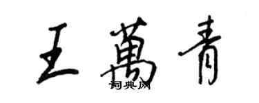 王正良王万青行书个性签名怎么写