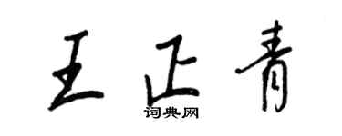 王正良王正青行书个性签名怎么写