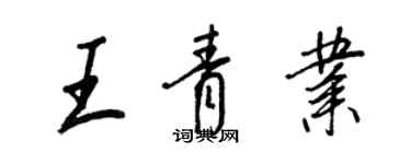 王正良王青业行书个性签名怎么写
