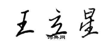 王正良王立星行书个性签名怎么写