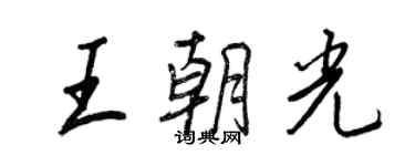 王正良王朝光行书个性签名怎么写
