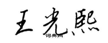 王正良王光熙行书个性签名怎么写