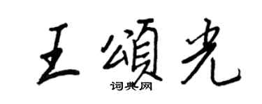 王正良王颂光行书个性签名怎么写