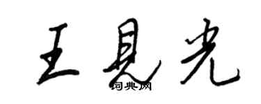 王正良王见光行书个性签名怎么写