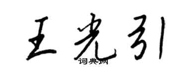 王正良王光引行书个性签名怎么写