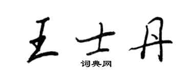 王正良王士丹行书个性签名怎么写