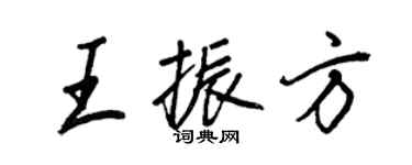王正良王振方行书个性签名怎么写