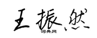 王正良王振然行书个性签名怎么写