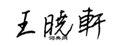 王正良王晓轩行书个性签名怎么写