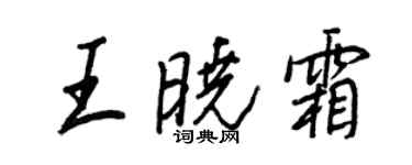 王正良王晓霜行书个性签名怎么写
