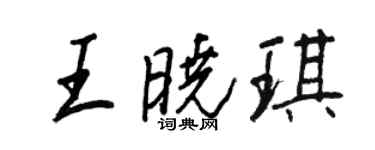 王正良王晓琪行书个性签名怎么写