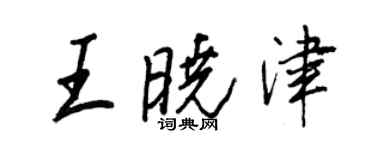 王正良王晓津行书个性签名怎么写