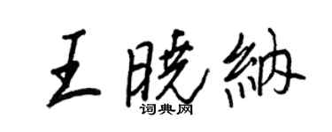 王正良王晓纳行书个性签名怎么写