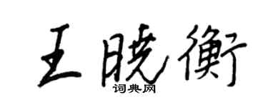王正良王晓衡行书个性签名怎么写