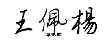 王正良王佩杨行书个性签名怎么写