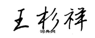 王正良王杉祥行书个性签名怎么写