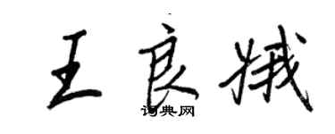 王正良王良娥行书个性签名怎么写