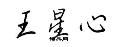 王正良王星心行书个性签名怎么写