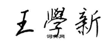 王正良王学新行书个性签名怎么写