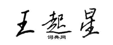 王正良王起星行书个性签名怎么写