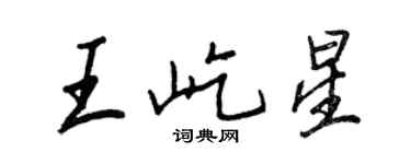 王正良王屹星行书个性签名怎么写