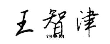 王正良王智津行书个性签名怎么写