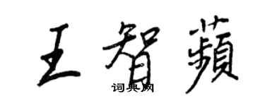 王正良王智苹行书个性签名怎么写
