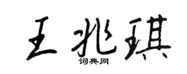 王正良王兆琪行书个性签名怎么写