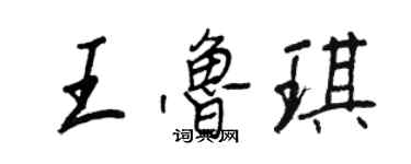 王正良王鲁琪行书个性签名怎么写