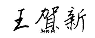 王正良王贺新行书个性签名怎么写