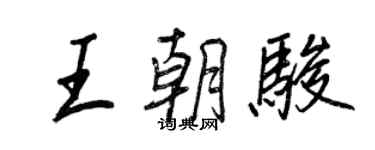 王正良王朝骏行书个性签名怎么写