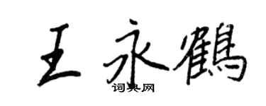 王正良王永鹤行书个性签名怎么写