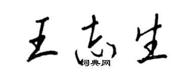 王正良王志生行书个性签名怎么写