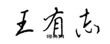 王正良王有志行书个性签名怎么写