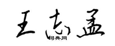 王正良王志孟行书个性签名怎么写