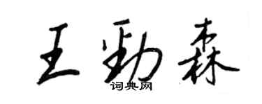 王正良王劲森行书个性签名怎么写