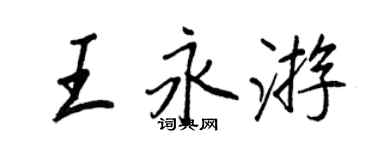 王正良王永游行书个性签名怎么写