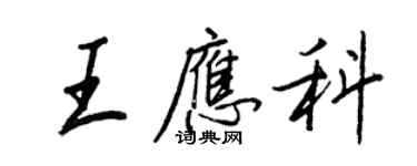 王正良王应科行书个性签名怎么写