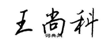 王正良王尚科行书个性签名怎么写